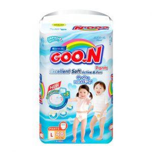 Tã quần Goon Renew Slim size L 48 miếng dành cho các bé
