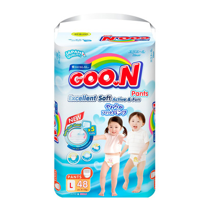 Tã quần Goon Renew Slim size L 48 miếng dành cho các bé
